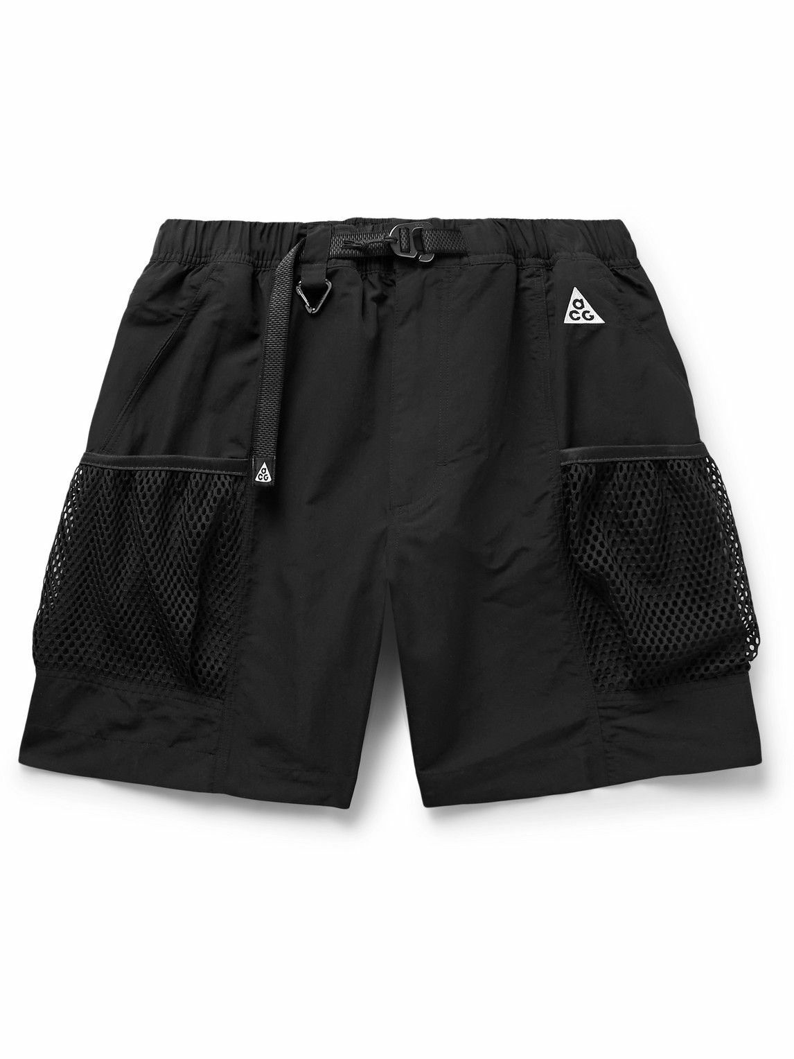 Nike - ACG Snowgrass Straight-Leg Belted Nylon Cargo Shorts - Black Nike