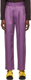 Labrum Purple Polyester Trousers