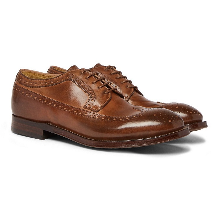 Photo: Officine Creative - Williams Burnished-Leather Brogues - Men - Brown