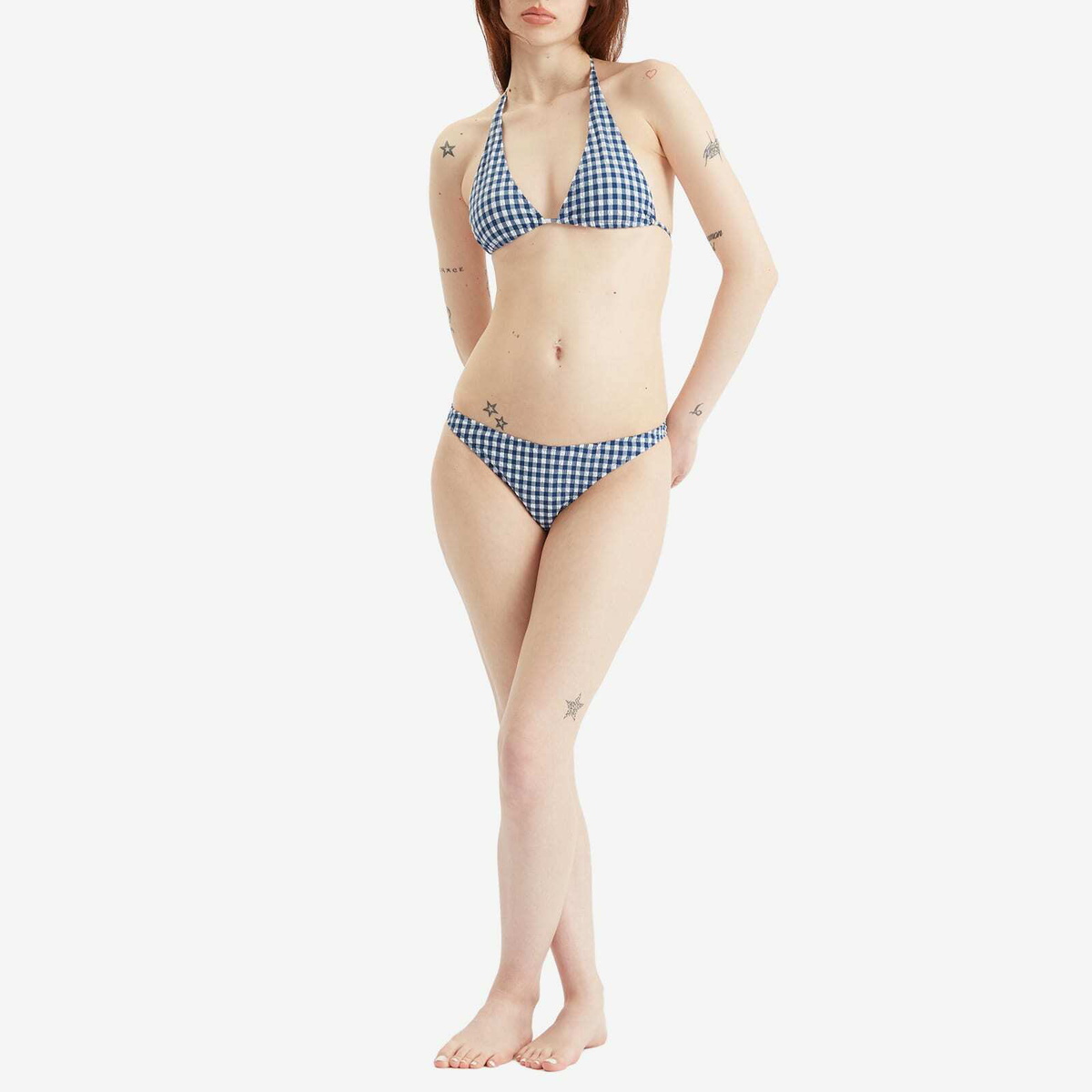 Fruity Booty Women's Marina Bikini Bottom in Navy/White