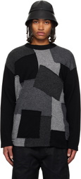 Comme des Garçons Homme Black & Gray Wool Jersey Sweater