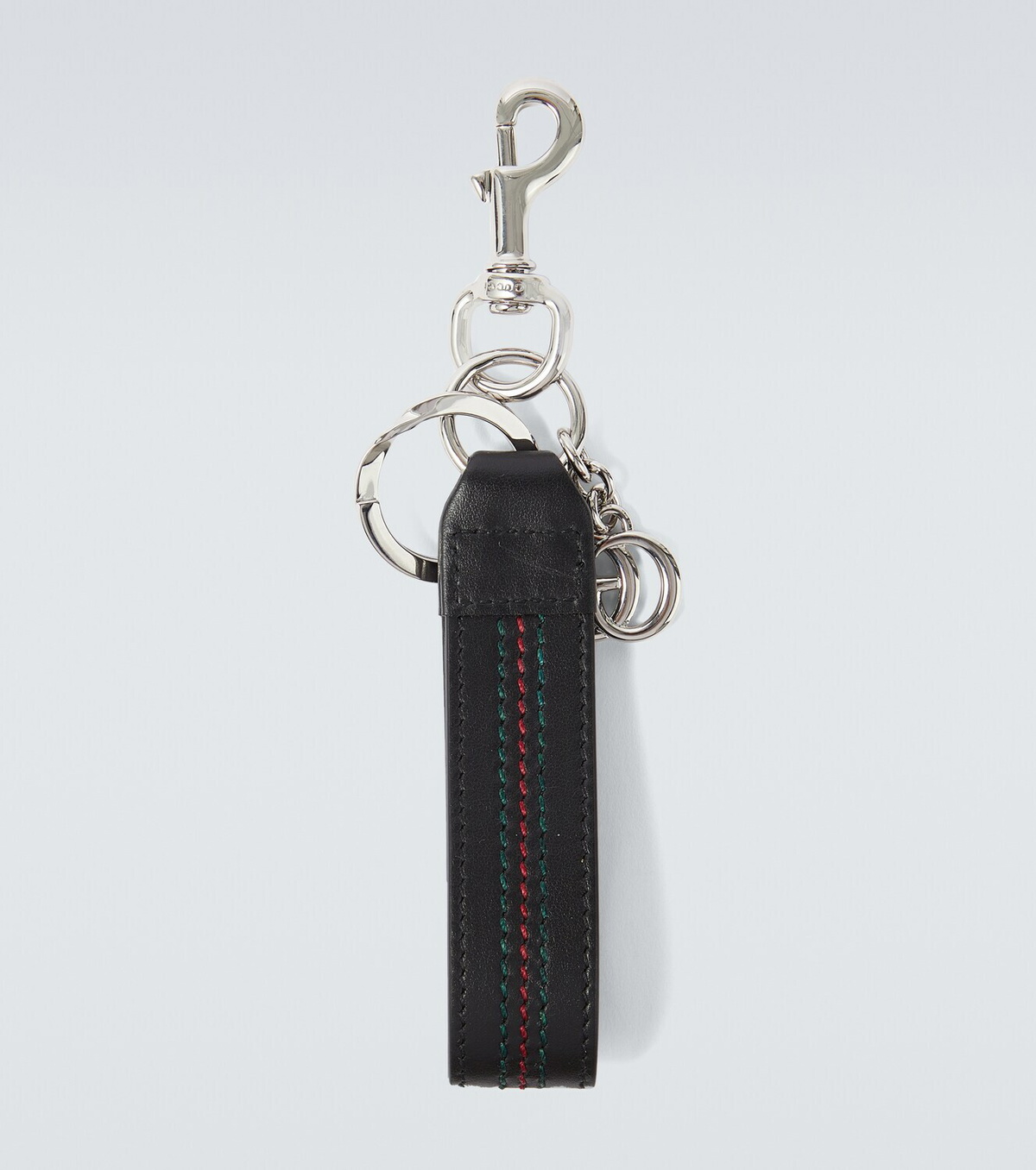 Gucci Double G leather keychain