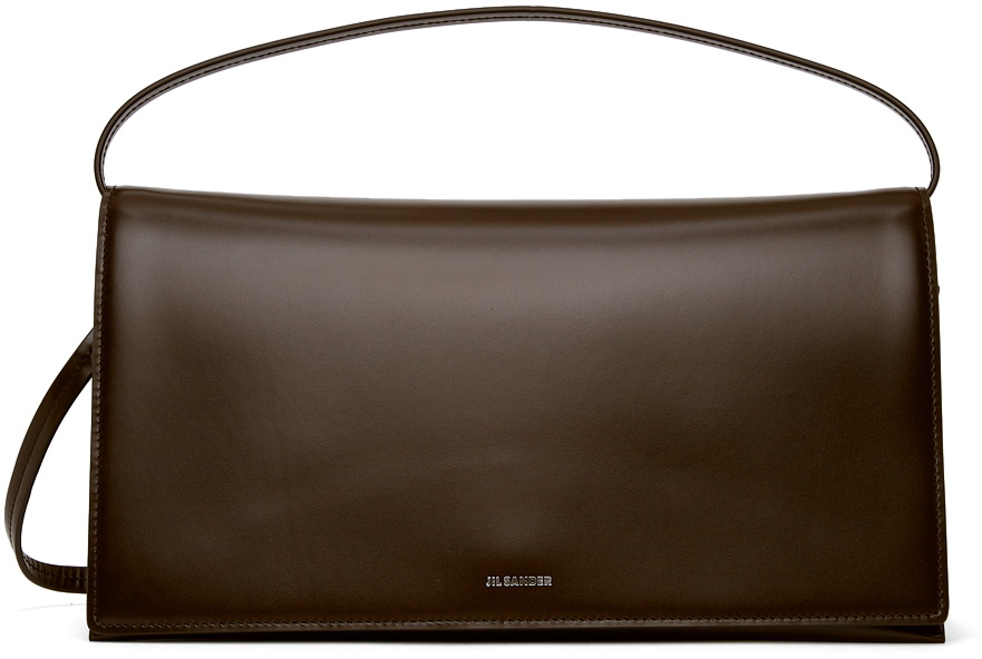 Jil Sander Brown File Top Handle Bag Jil Sander