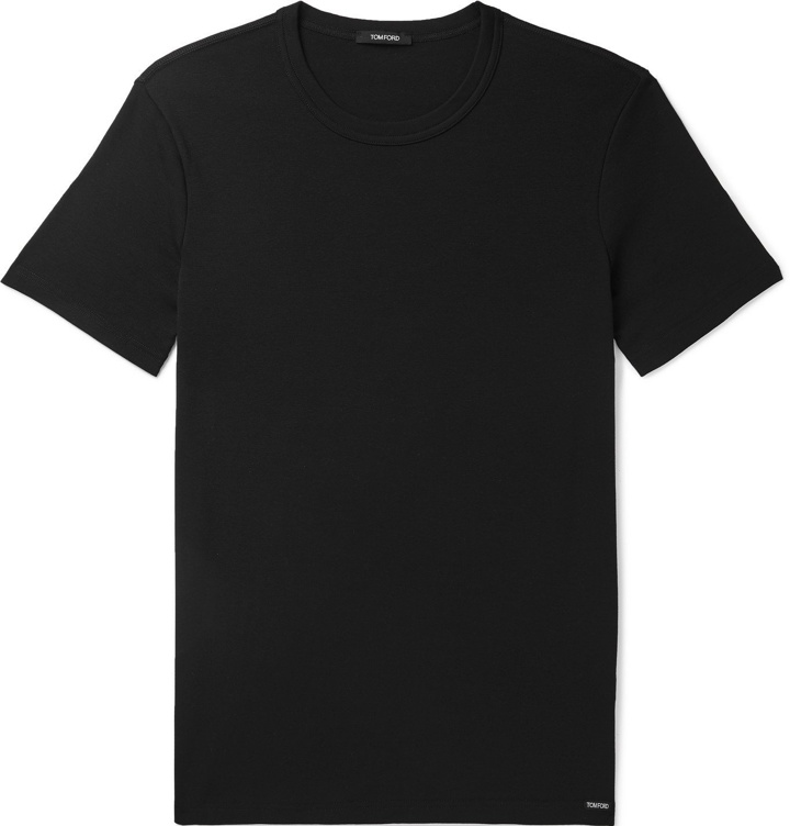 Photo: TOM FORD - Stretch-Cotton Jersey T-Shirt - Black