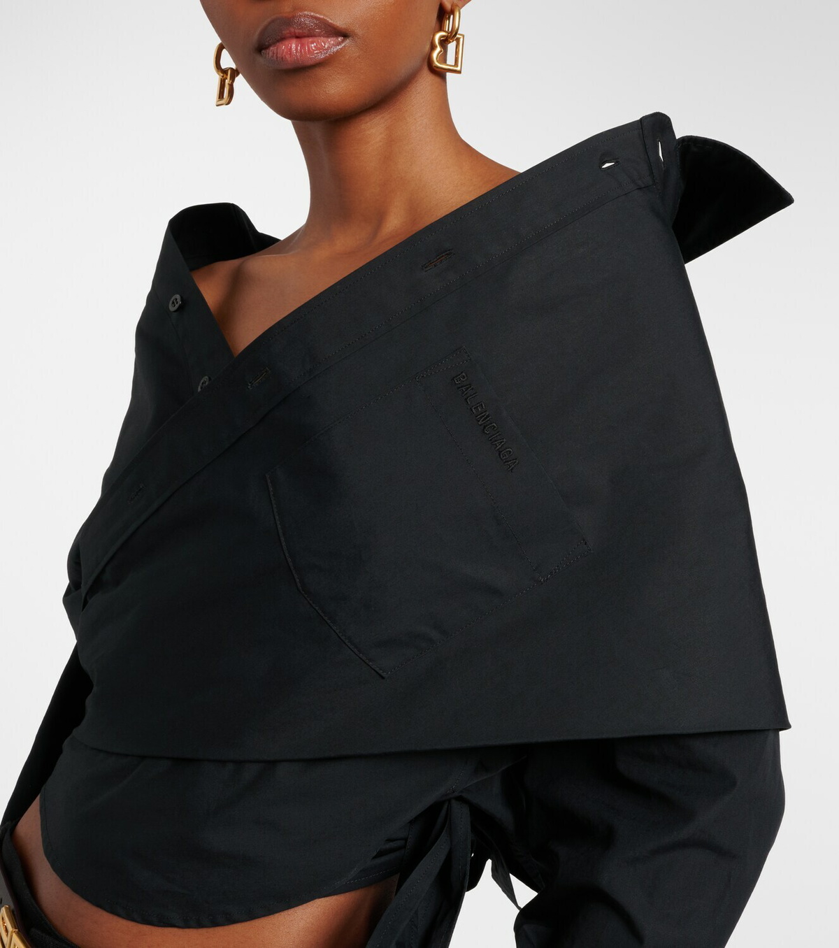 Balenciaga Off-shoulder cotton top