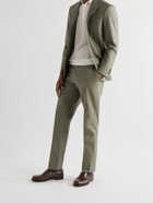CANALI - Kei Slim-Fit Tapered Stretch-Cotton Twill Suit Trousers - Green - IT 46