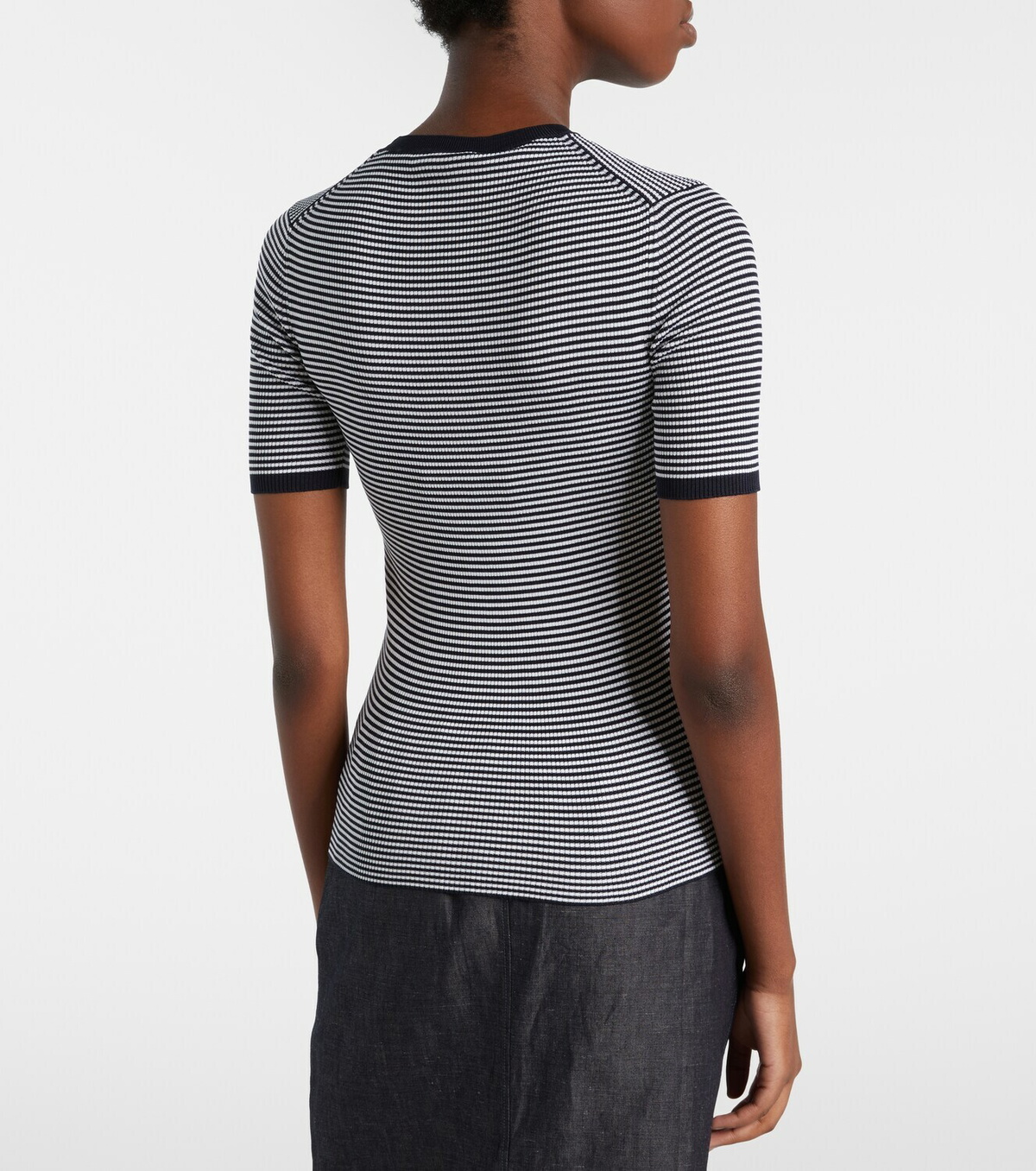 Prada Logo striped silk sweater