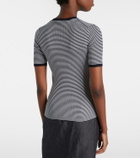 Prada Logo striped silk sweater
