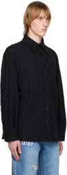 ADER error Black Button Shirt