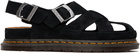Dr. Martens Black Archive Fisherman Suede Sandals
