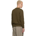 C.P. Company Khaki Lambswool Lens Crewneck Contrast Sweater