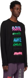 Awake NY Black Printed Long Sleeve T-Shirt