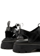 Miista Eunice Cut-out Leather Sandals Black