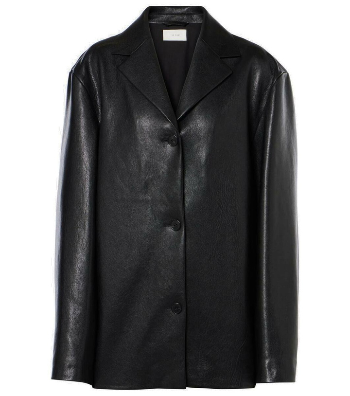 Photo: The Row Fabian leather jacket
