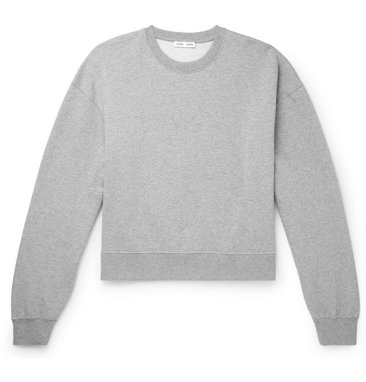 Photo: CMMN SWDN - Tron Mélange Fleece-Back Cotton-Jersey Sweatshirt - Gray