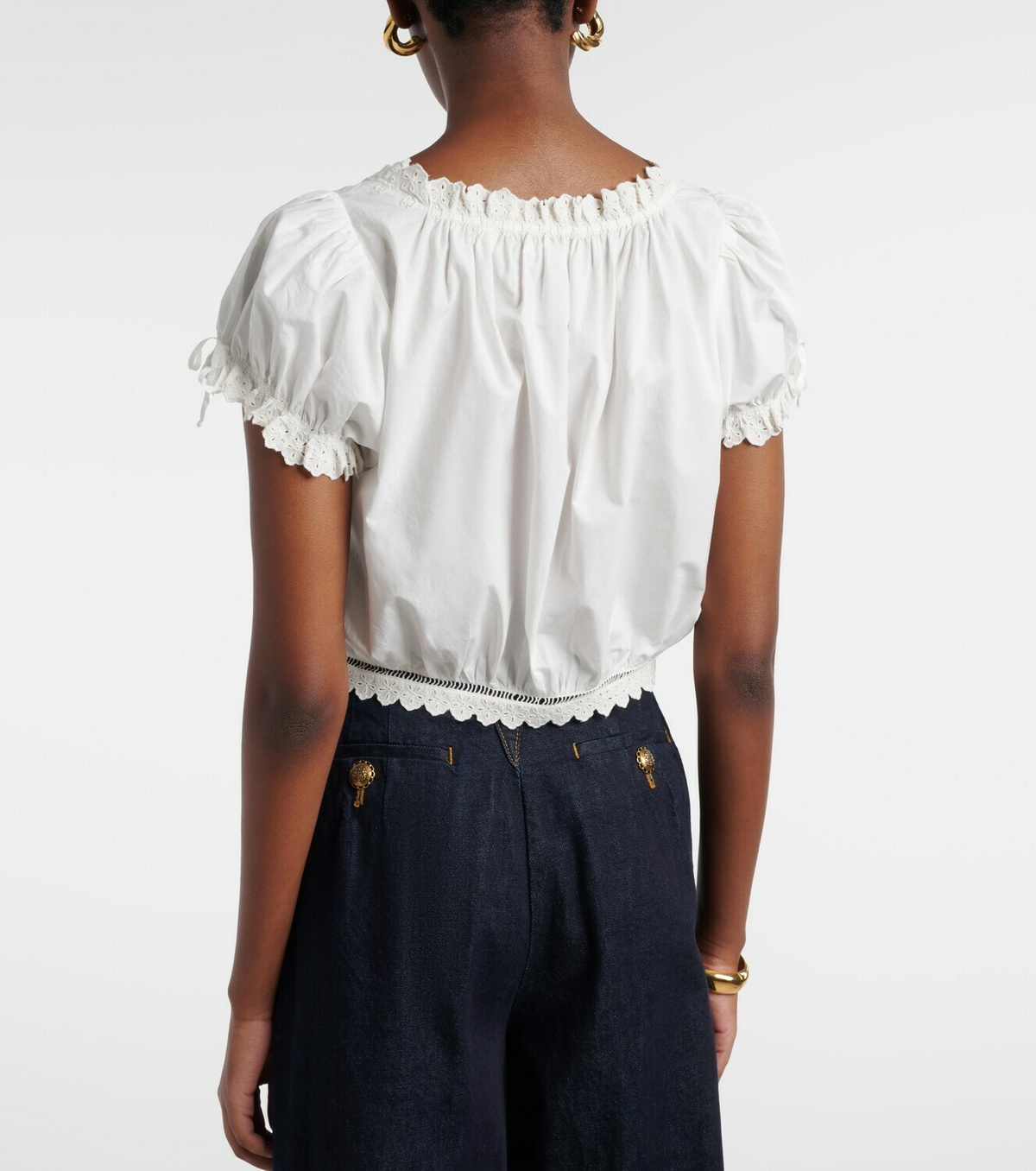 Dôen Nera embroidered cotton top