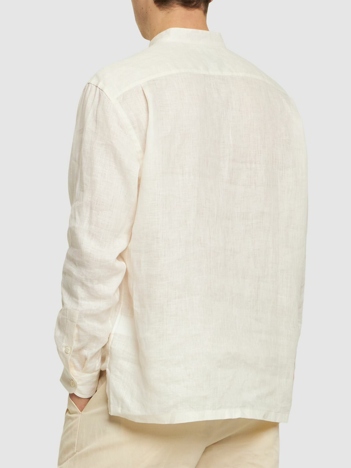 Tシャツ・カットソー PT TORINO Checked shirt in cotton and linen blend Tシャツ・カットソー PT TORINO Checked shirt in cotton and