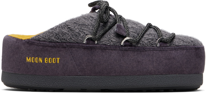 Photo: Guest in Residence Gray Moon Boot Edition EVX Knit Mule Loafers