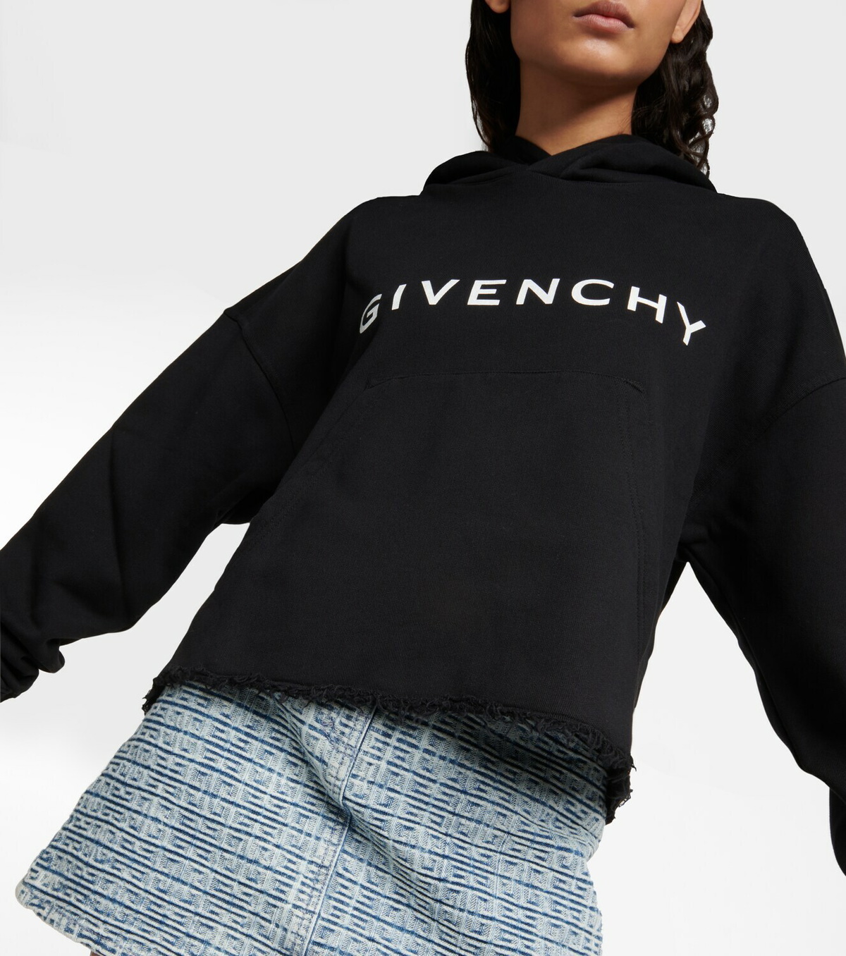 Givenchy - Cropped cotton fleece sweatshirt