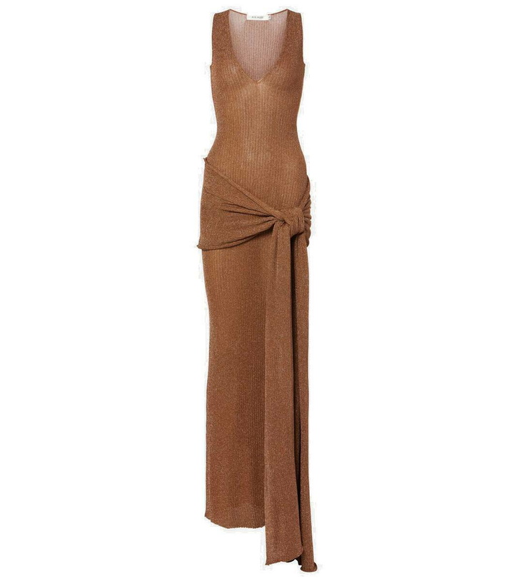 Photo: Aya Muse Alula belted lamé maxi dress
