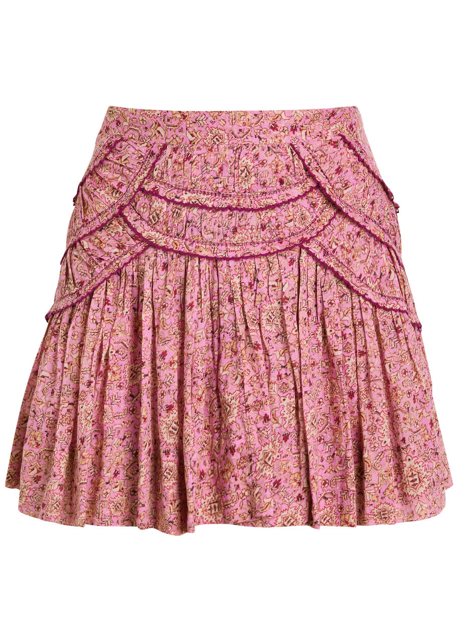 スカート Isabel Marant Etoile Patterned Ruffled Midi Skirt Printed ruched ruffled midi skirt in red - Marant Etoile