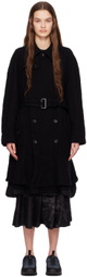 Comme des Garçons Black Black Double-Breasted Coat