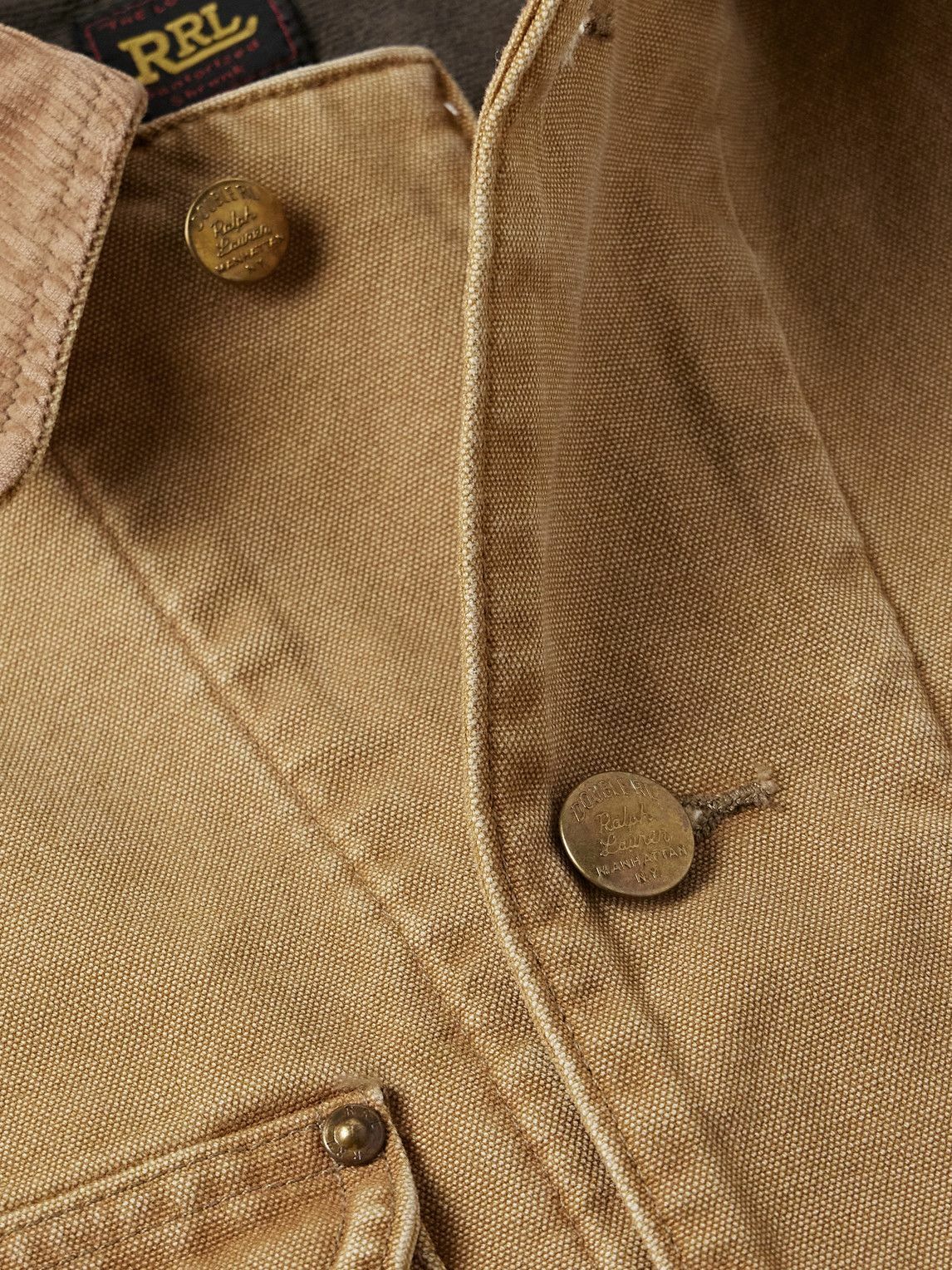 RRL - Lynn Corduroy-Trimmed Cotton-Canvas Jacket - Neutrals