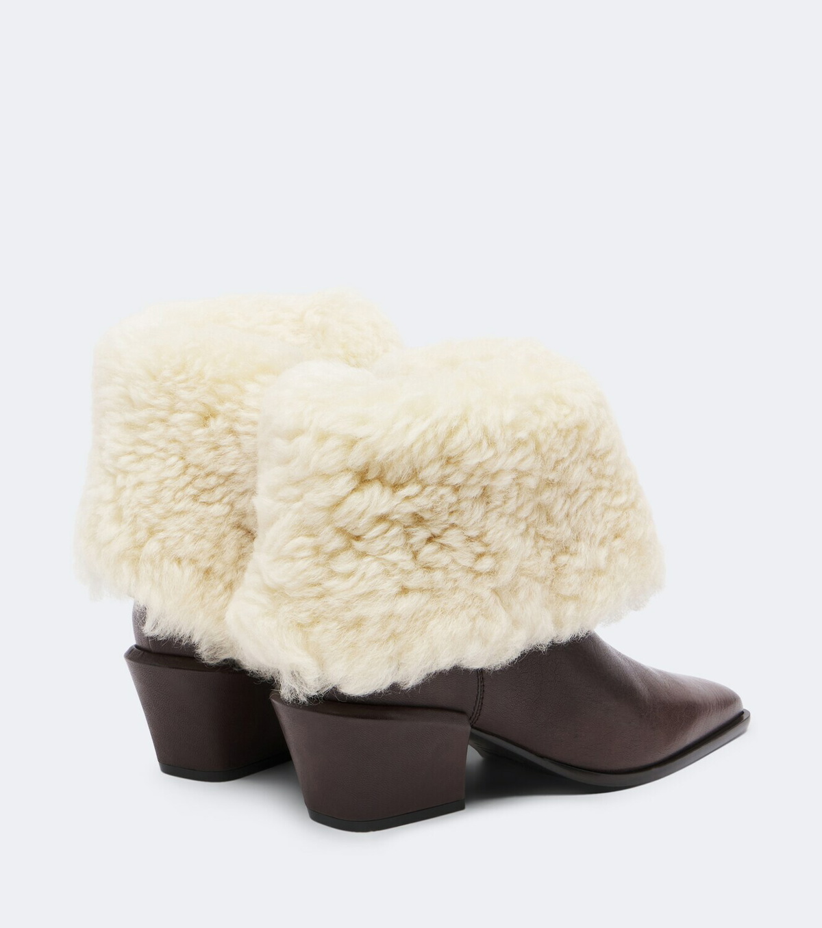 Paris Texas Bettina leather and shearling ankle boots