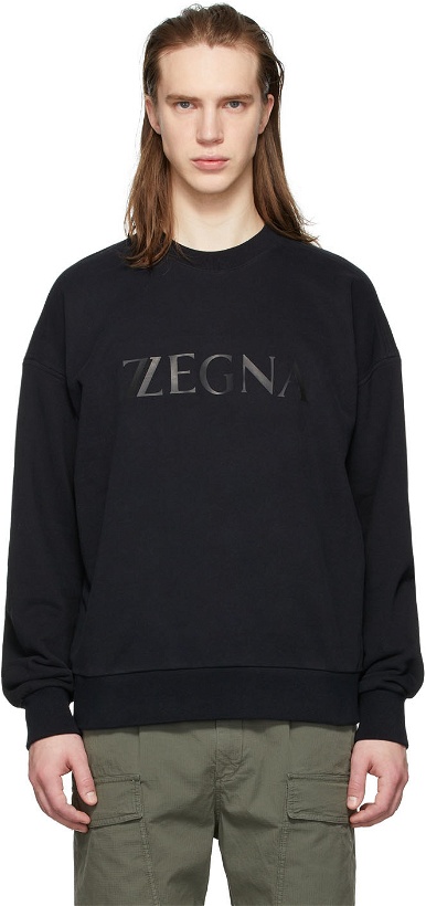 Photo: Z Zegna Black Logo Sweatshirt