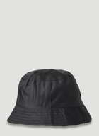 Logo Patch Bucket Hat in Black