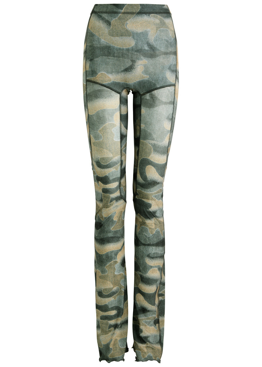 Knwls Halcyon Printed Stretch-jersey Leggings Green