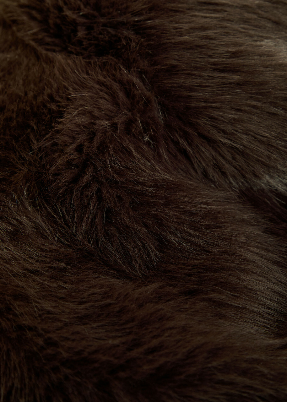 Staud Casimira Faux fur Jacket Brown