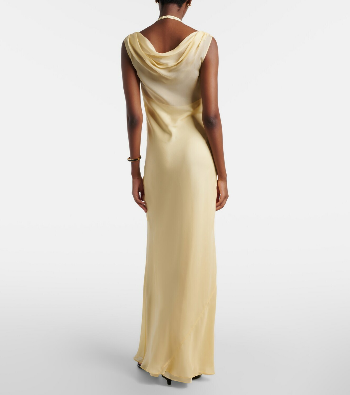 SIR Strobe off-shoulder maxi dress