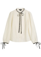 Sister Jane Encore Embellished Woven Blouse Ivory