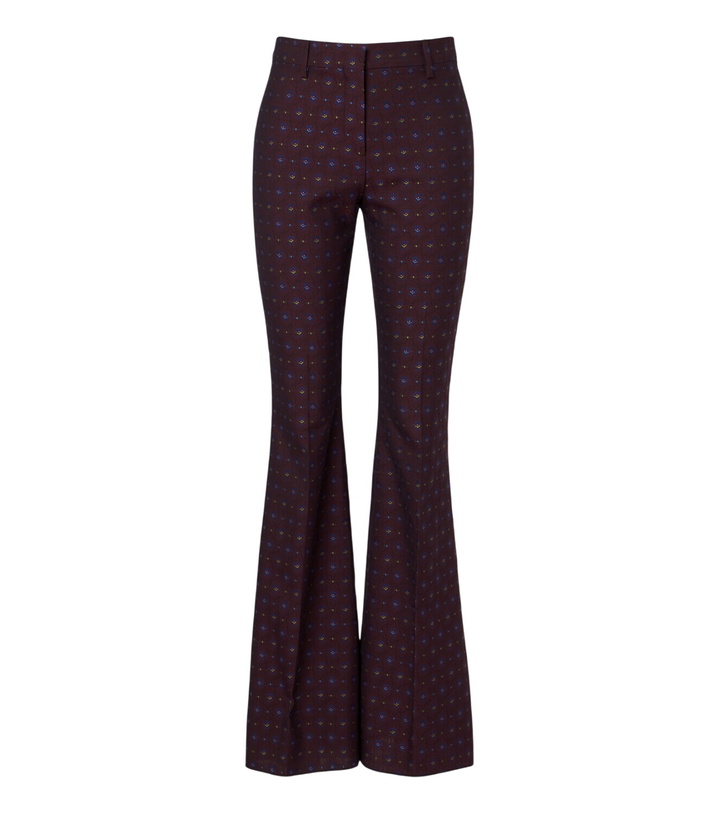 Photo: Etro Floral jacquard wool and cotton flared pants