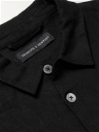 Desmond & Dempsey - Tristan Marler Printed Linen Pyjama Set - Black