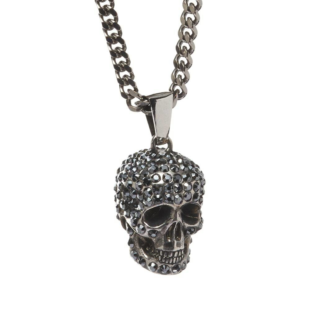 Men's Black Onyx Beaded Necklace | Sterling Silver Skull Pendant