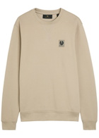 Belstaff Logo-appliquéd Cotton Sweatshirt Sand