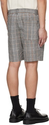 Barbour Off-White & Black Fife Checked Shorts