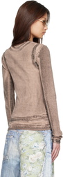 Acne Studios Beige Layered Printed T-shirt