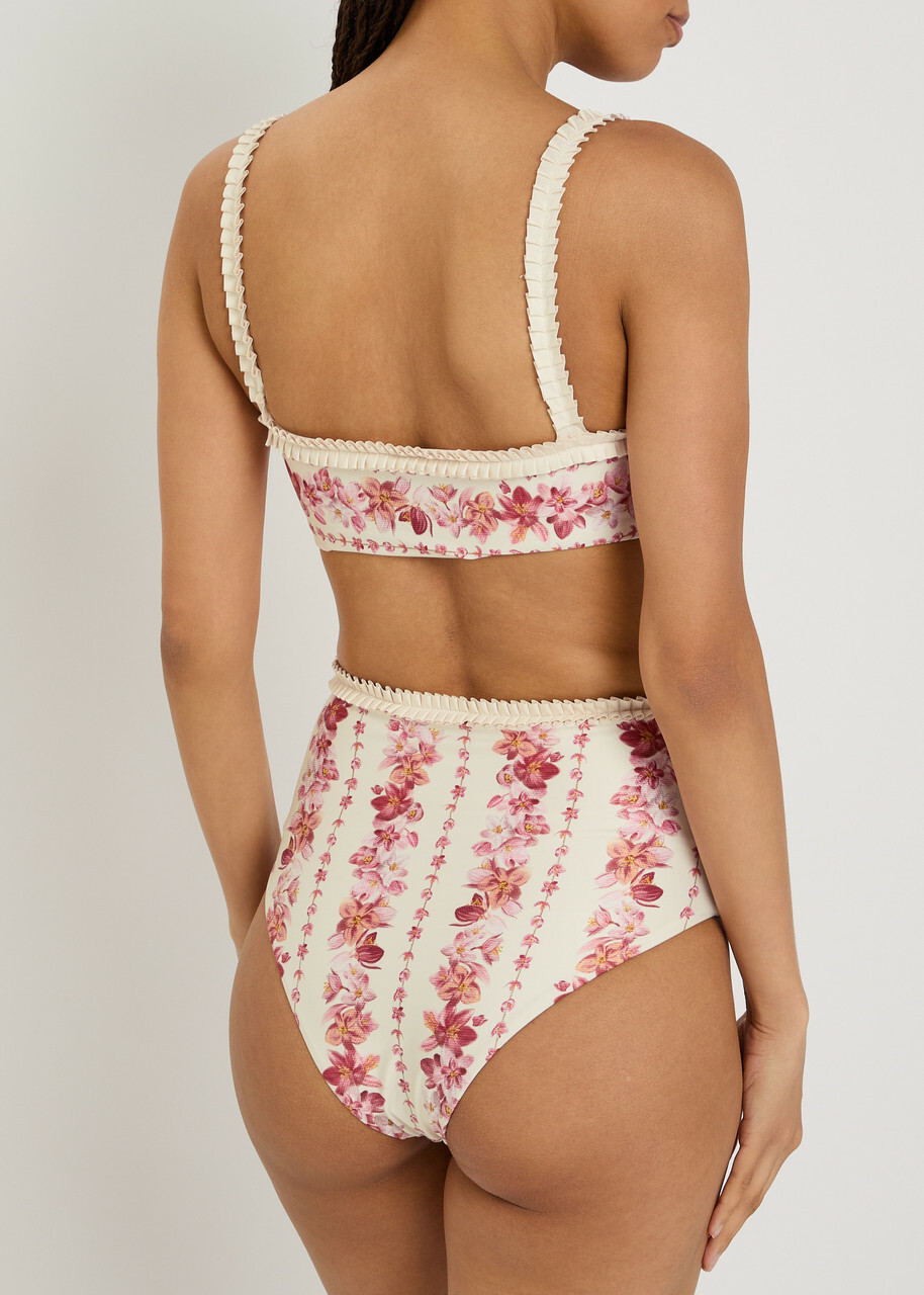 Agua BY Agua Bendita Nopal Floral-print Bikini Briefs Multicoloured