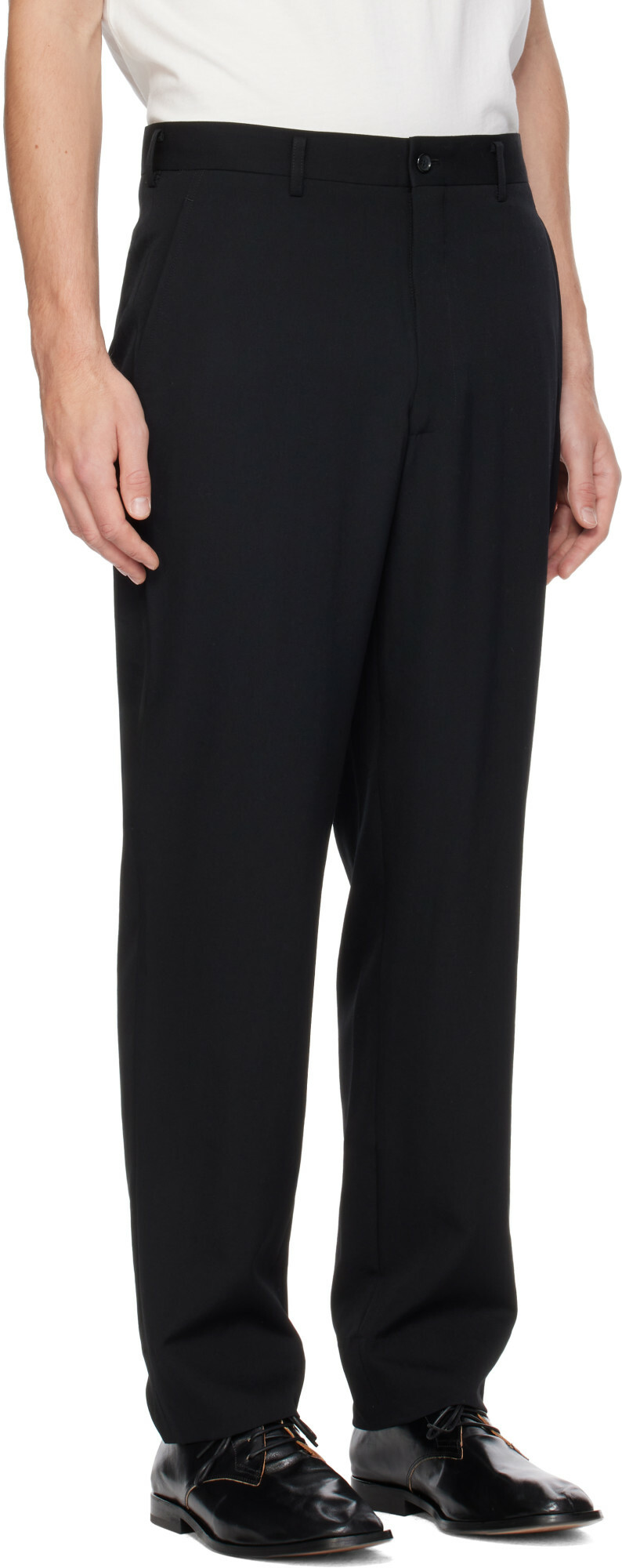 Comme des Garçons Homme Plus Black Wool Trousers
