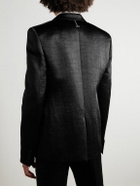 McQueen - Hammered-Satin Suit Jacket - Black