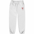 Sporty & Rich Athletic Team Sweat Pant in Heather Grey/Ruby