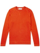 Officine Générale - Nate Slim-Fit Cotton and Lyocell-Blend Sweater - Orange