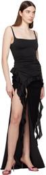 Mônot Black Torpedo Maxi Skirt
