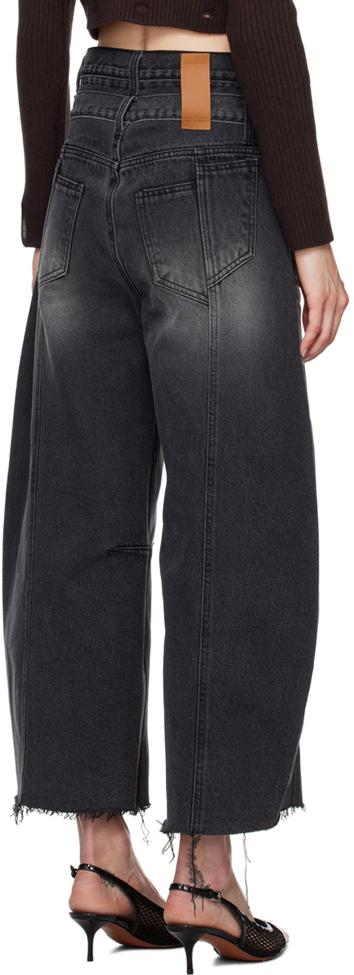Rokh Gray Balloon-Shaped Layered Jeans