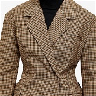 A.W.A.K.E. MODE Women's Deconstructed Jacket in Beige/Gingham