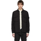 Stone Island Black Zip Overshirt Jacket