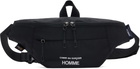 Comme des Garçons Homme Black Cordura Logo Crossbody Bag